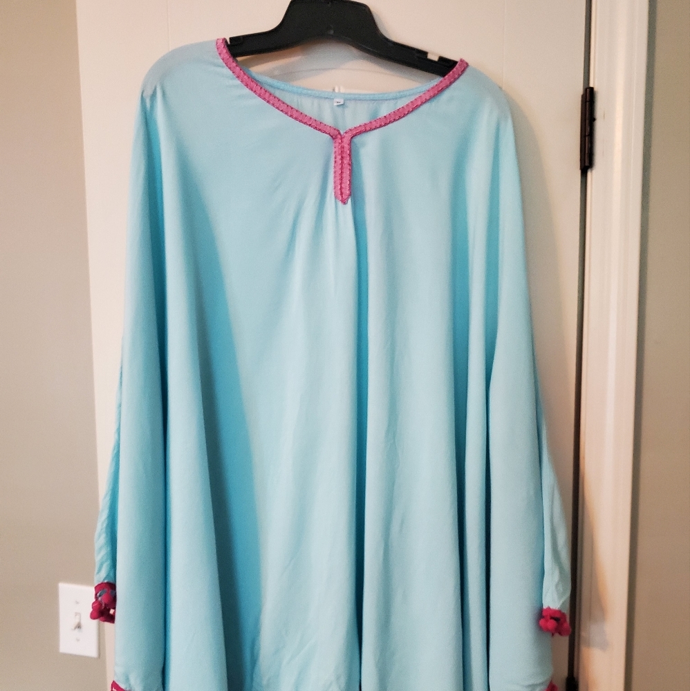 Turquoise swim cover-up